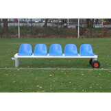 Banc Fixe Terrain de Sport Aluminium avec 4 places