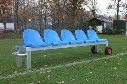 Banc Fixe Terrain de Sport Aluminium avec 4 places