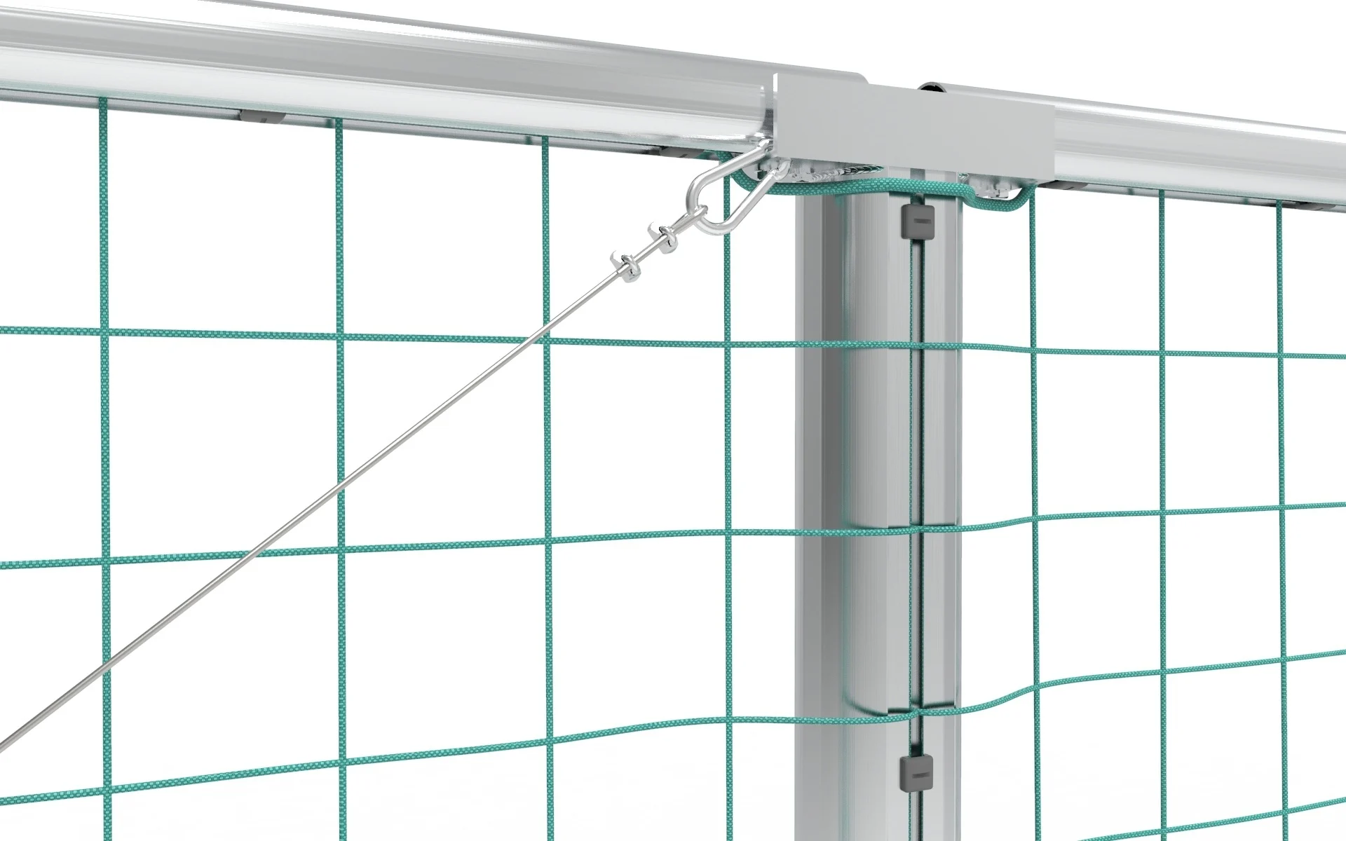 Ballenvanger Aluminium 30 x 5 meter inclusief net en palen