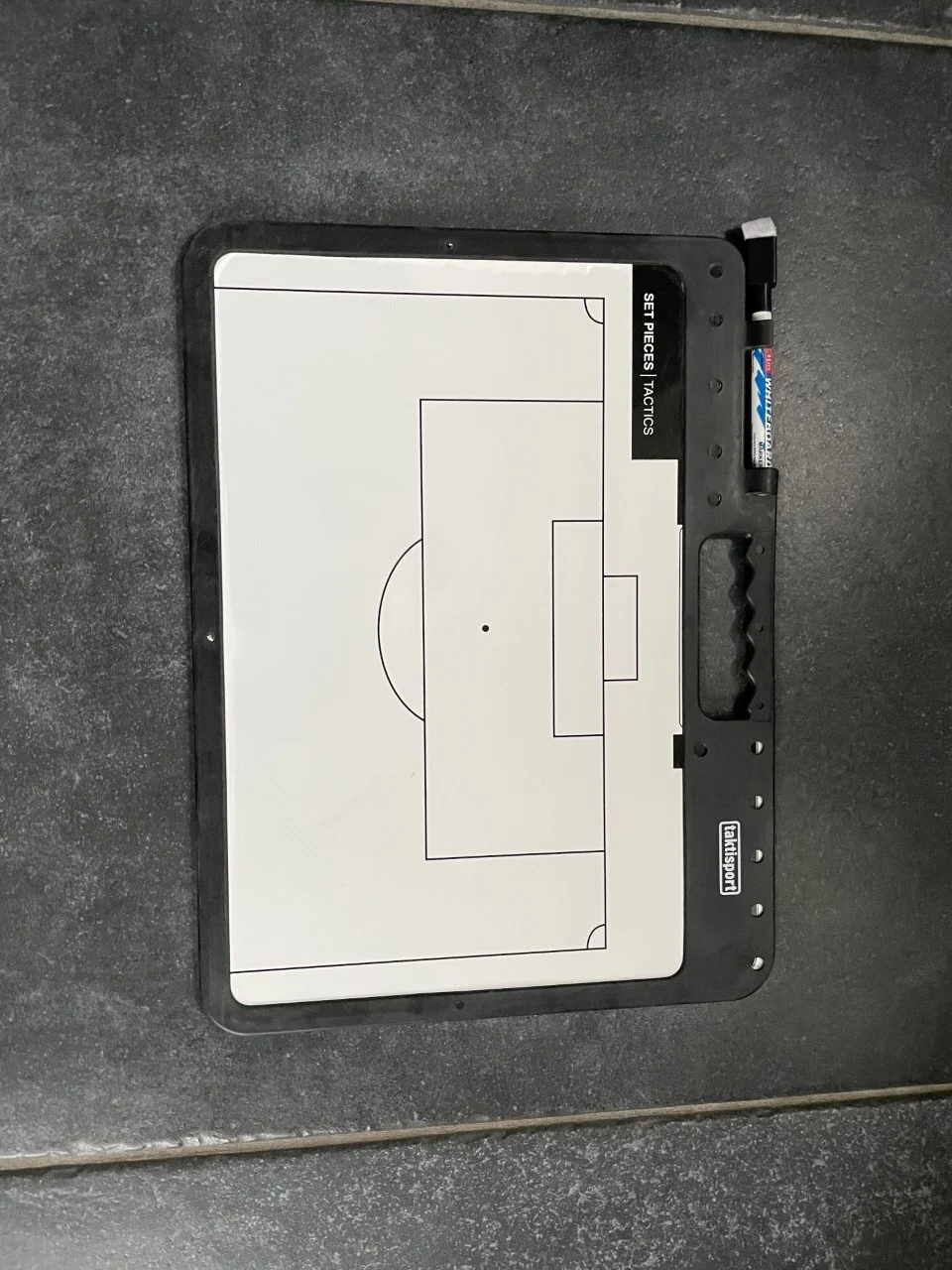 Coachbord voetbal draagbaar 2-zijdig