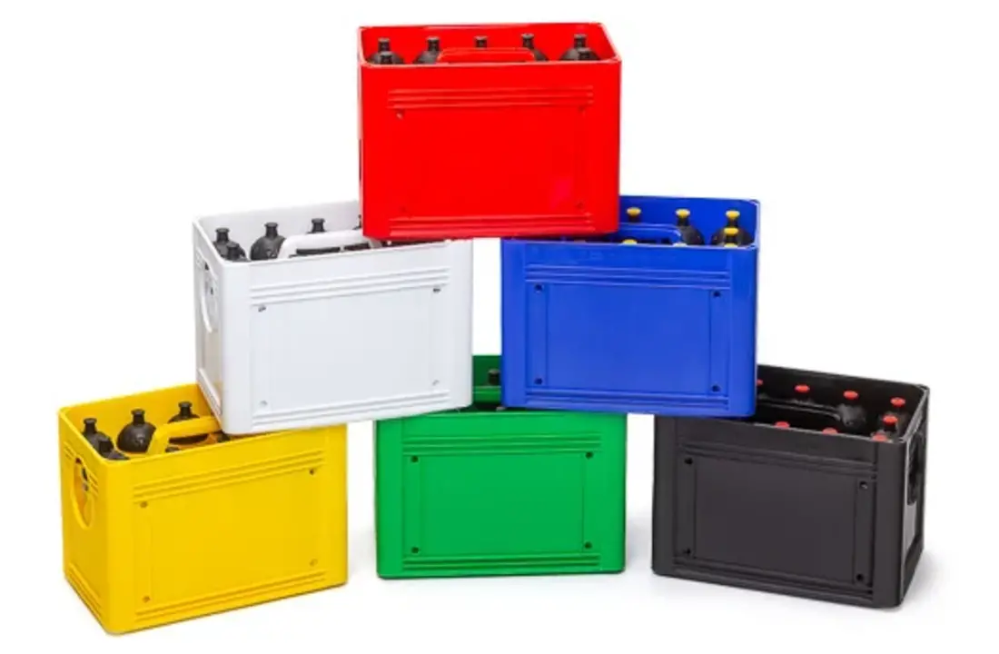 Caisse à bouteilles d'eau noire pour 12 bouteilles d'eau