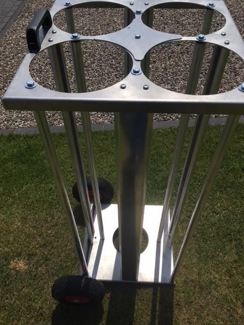 Chariot à balles léger en aluminium, taille 3 ou taille 4