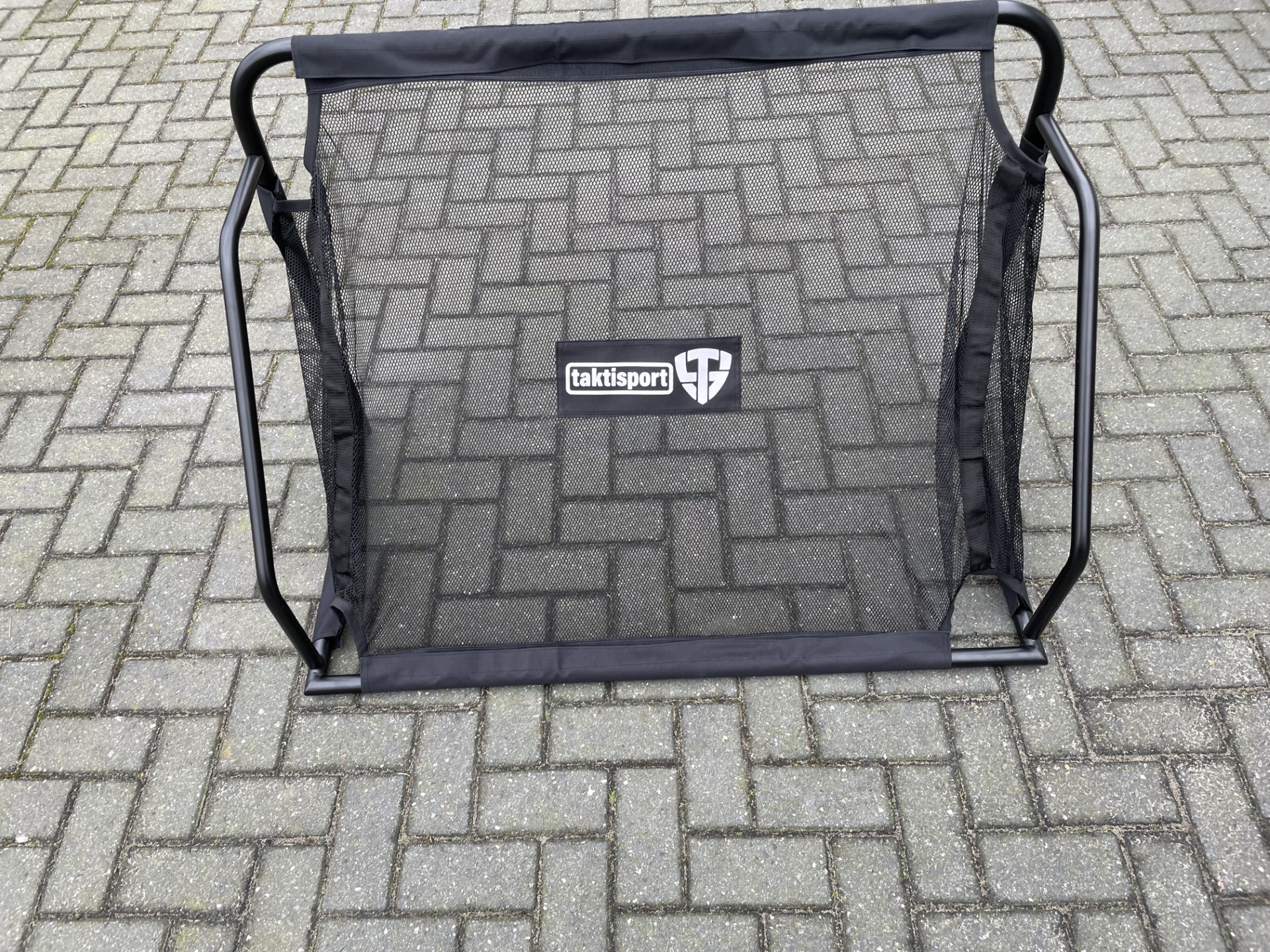 Voetbalgoal 120cm x 80cm staal met zwart net