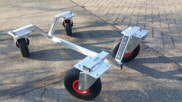 Transportkar voor aluminium voetbal doelen 2x