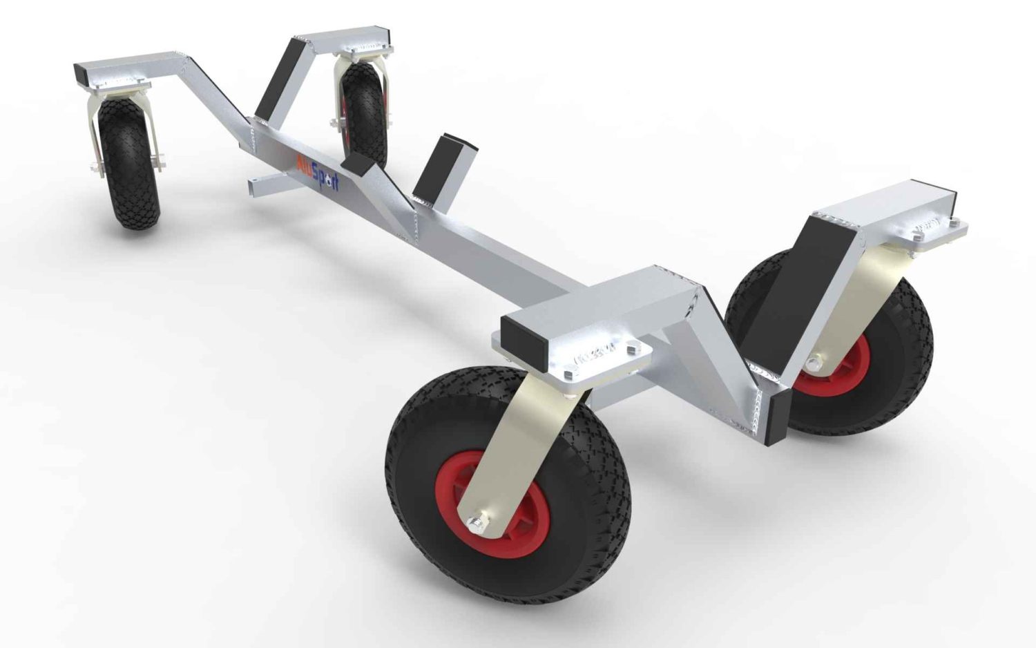Transportkar voor aluminium voetbal doelen 2x