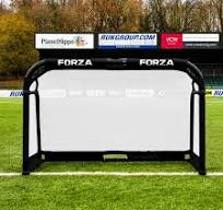 Aluminium mini goal  120cm x 80cm met wit fijnmazig net