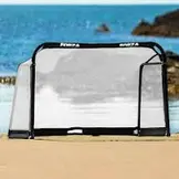 But pliable en aluminium 120 cm x 80 cm avec filet à mailles fines blanc