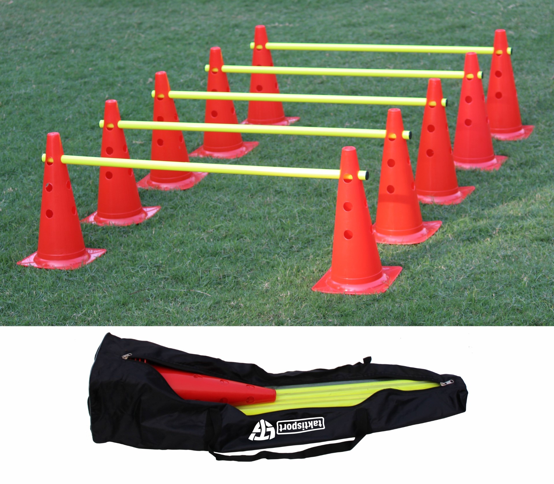 Pion 38 cm met gaten voor stokken