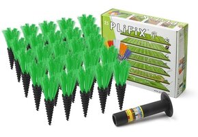 Plifix pluimen geel: 25 pluimen . Voor het uitzetten van een volledig voetbalveld