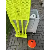 Materiaalwagen en ballenkar met zwenkwielen