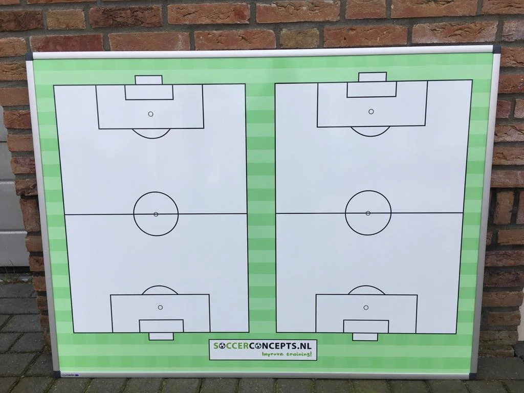 Taktiekbord 120cmx90cm met 2 speelvelden