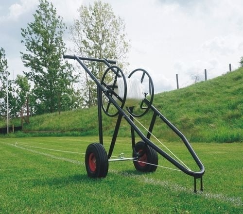 Haspel wagen voor lijnmarkeringsverf