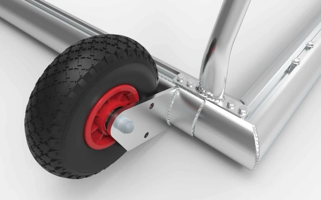 Verplaatsbaar doel Volledig gelast 732x244x80x200 Profiel 100mm inclusief transportwielen