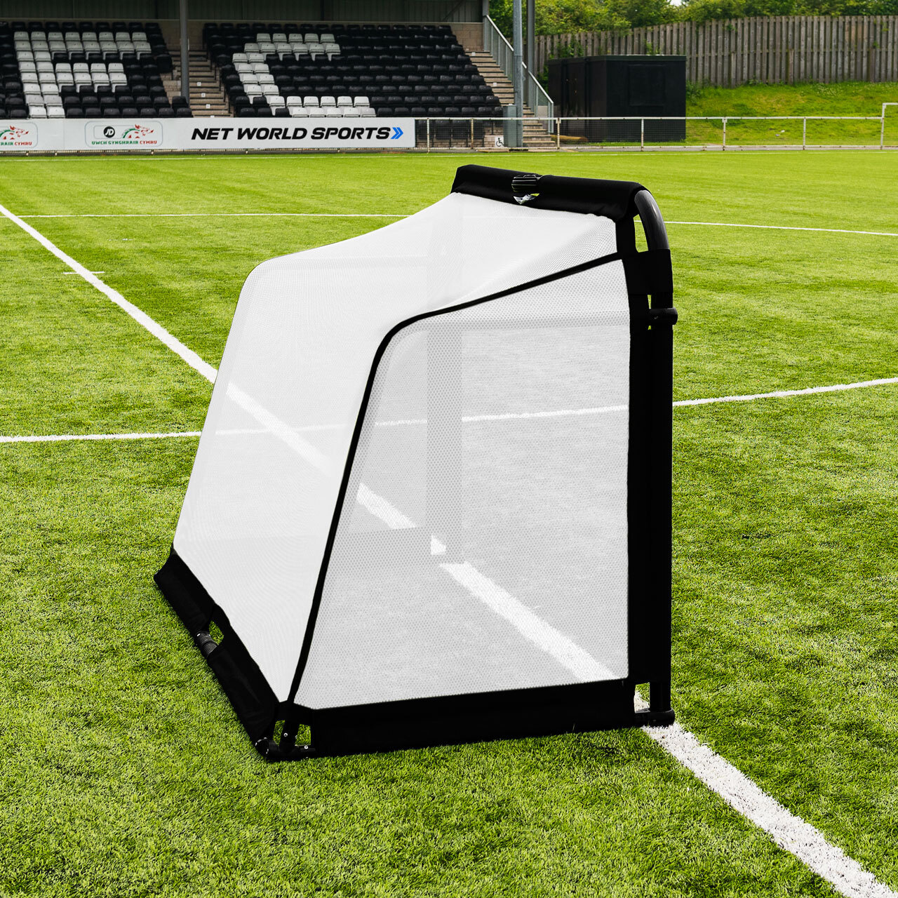 Aluminium mini goal  120cm x 80cm met wit fijnmazig net