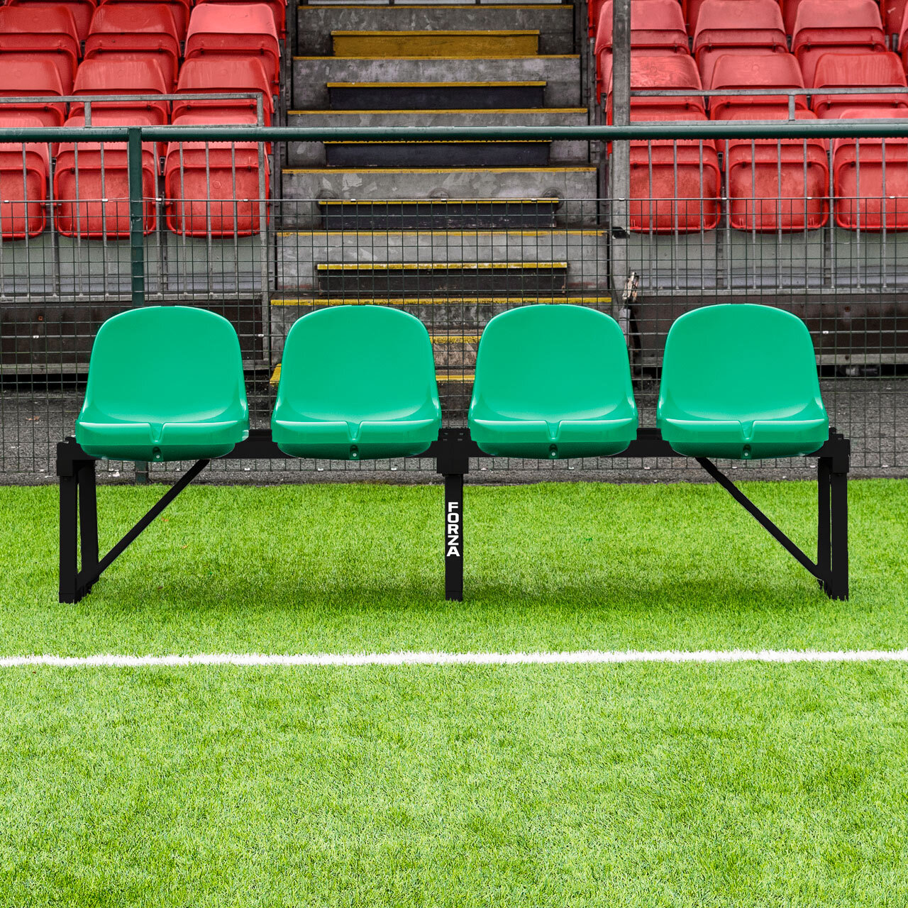 Zitbank 4 zits met 4 kuipstoelen