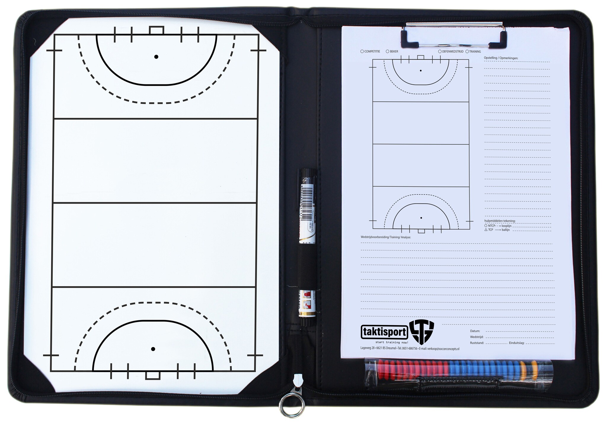 Chemise Coach Hockey : Magnétique, Effaçable, Bloc-notes A4, Cuir véritable