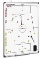 Taktiekbord voetbal 100cm x 75cm met 2 sets genummerde magneten.