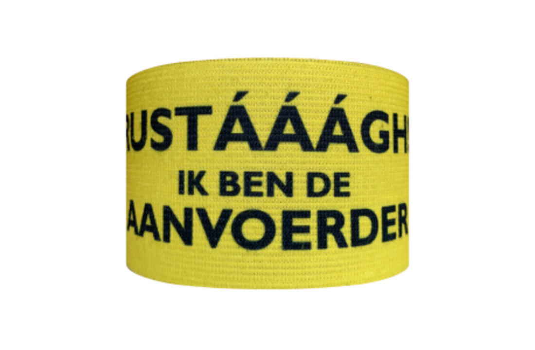 Aanvoerdersband voorbedrukt diverse ontwerpen