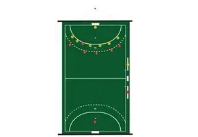 Taktiekbord Futsal oprolbaar en magnetisch. Optie: met draagkoker