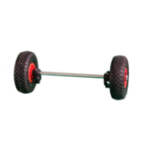 Jeu de roues fixes pour chariot à balles