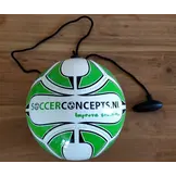 Mini  Voetbal Bal: Kleine voetbal aan een koord voor eindeloze training  met rugzak en pomp