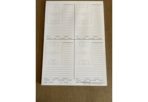 Notitieblok voetbal A4 met 4 velden
