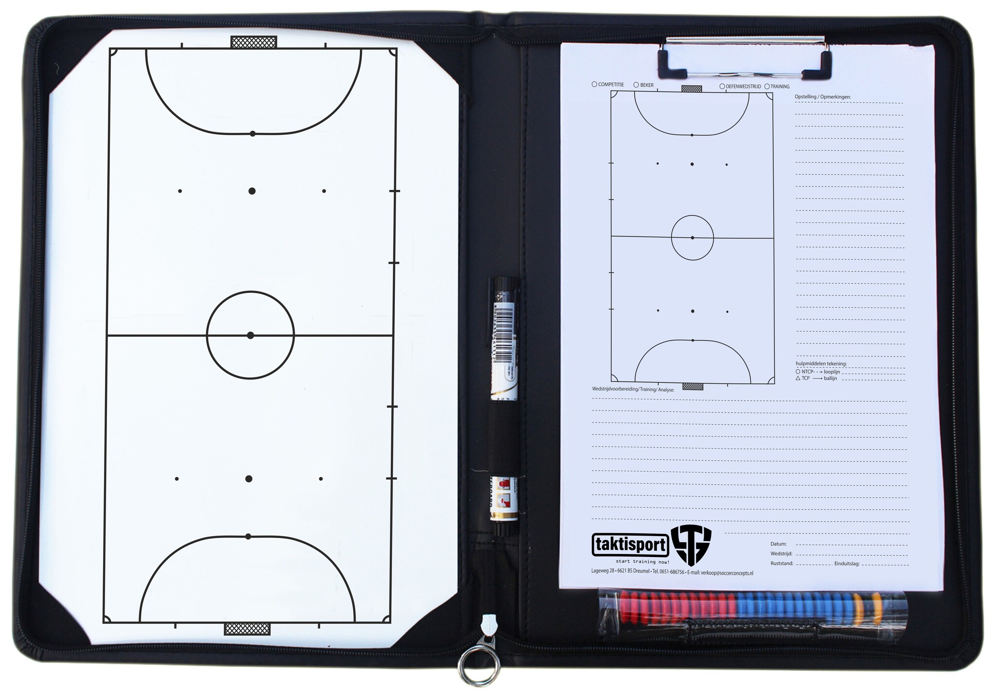 Chemise Coach Futsal : Magnétique, Effaçable, Bloc-notes A4, Cuir véritable