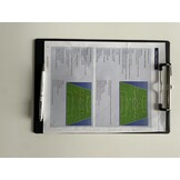 Trainer klembord met A4 notitieblok en pen