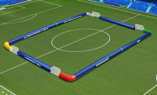 Terrain de football gonflable 22m x 17m pour 4 buts