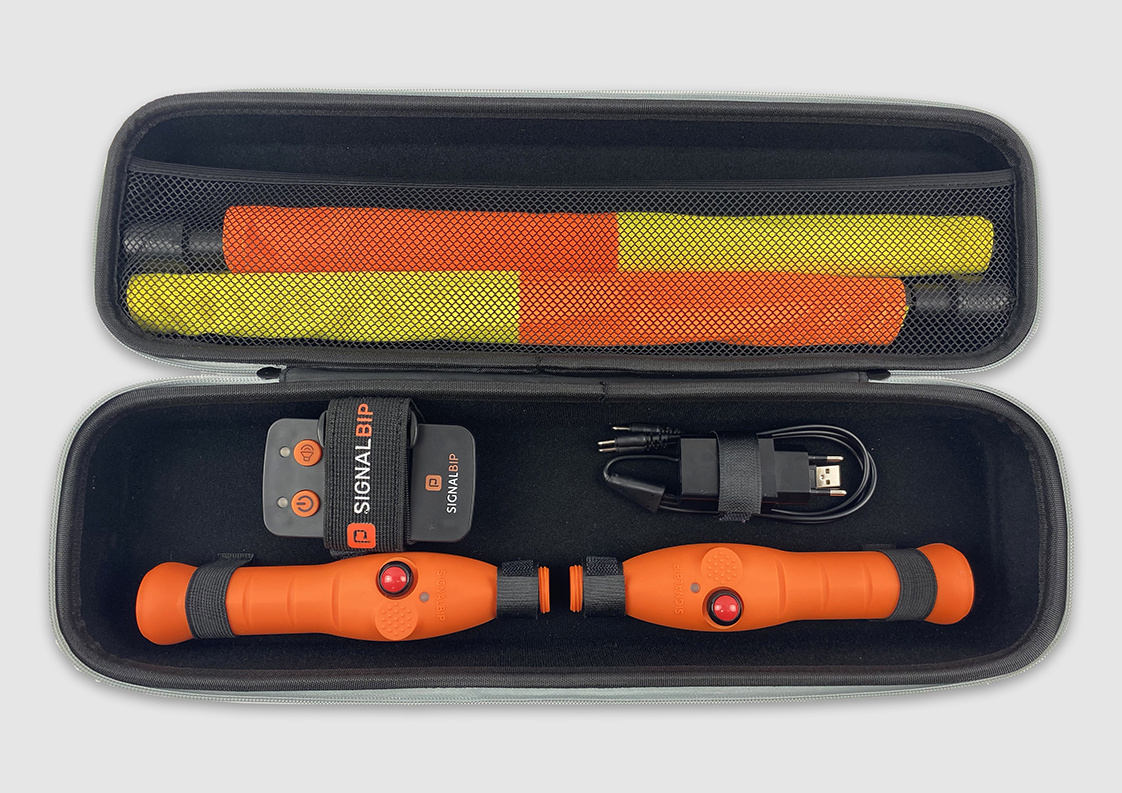 Grensrechtervlaggen set  Professioneel met signaalfunctie