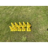 Pion 23cm Geel met uitsparingen : set van 10 stuks