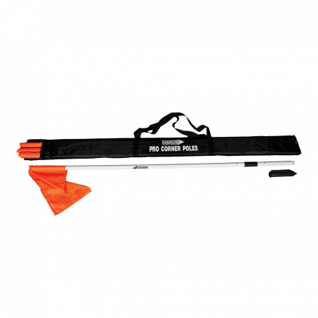 Hoekvlaggen set: 4x geveerde hoekvlagstok met hoekvlag