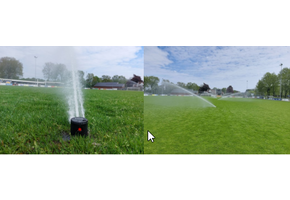 Construction d'irrigation pour terrain de football
