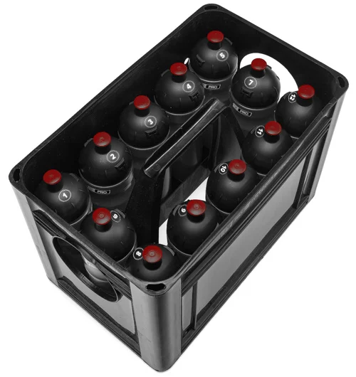 Bidonkrat in 6 kleuren voor 12 bidons