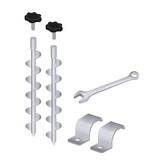 Ancrage inférieur pour but de football avec 2 ancrages en spirale