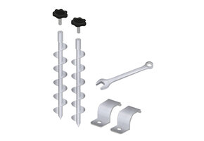 Ancrage inférieur pour but de football avec 2 ancrages en spirale