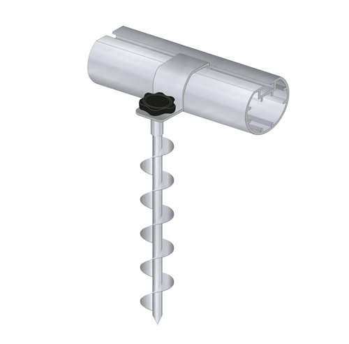 Ancrage inférieur pour but de football avec 2 ancrages en spirale