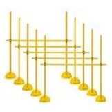 Combi Hordenset: 2 voeten met 3 stangen van 100 cm en 2 clips