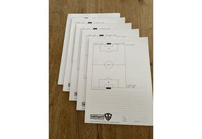 Notitieblok A4 voetbalveld set van 5 blokken 20 pagina's