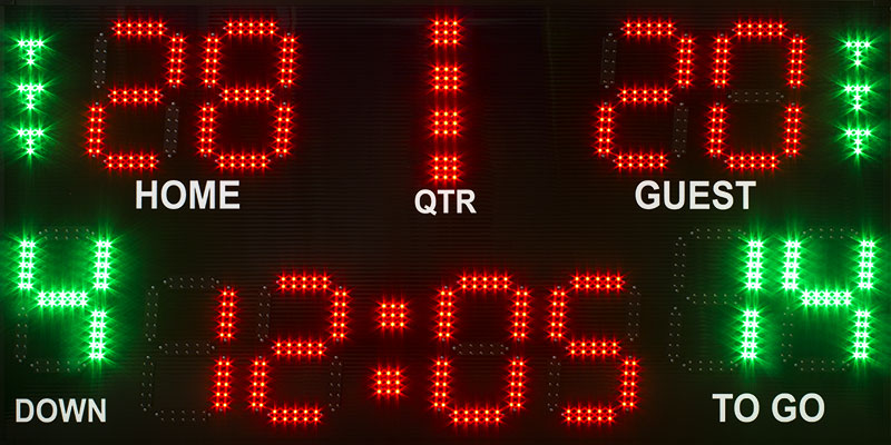 Tableau de score de football américain