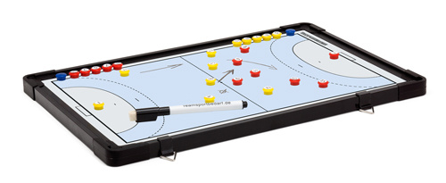 Tableau tactique de handball 30x45 cm des deux côtés, avec sac de transport