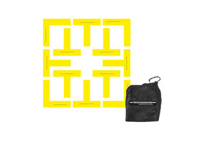 Ensemble de 12 marqueurs de terrain de Pickleball portables avec étui de transport