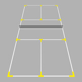 Ensemble de 12 marqueurs de terrain de Pickleball portables avec étui de transport
