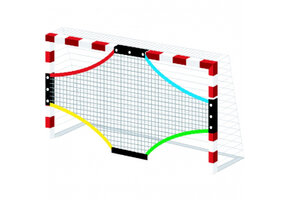 Handbal en Voetbal target 3 m x 2 m - hoeken in 4 kleuren