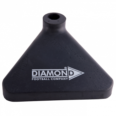 Rubber voetplaat (hoekig) voor stangen met een diameter van 25 mm