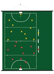 Oprolbaar magnetisch coachbord Hockey 95x105 cm