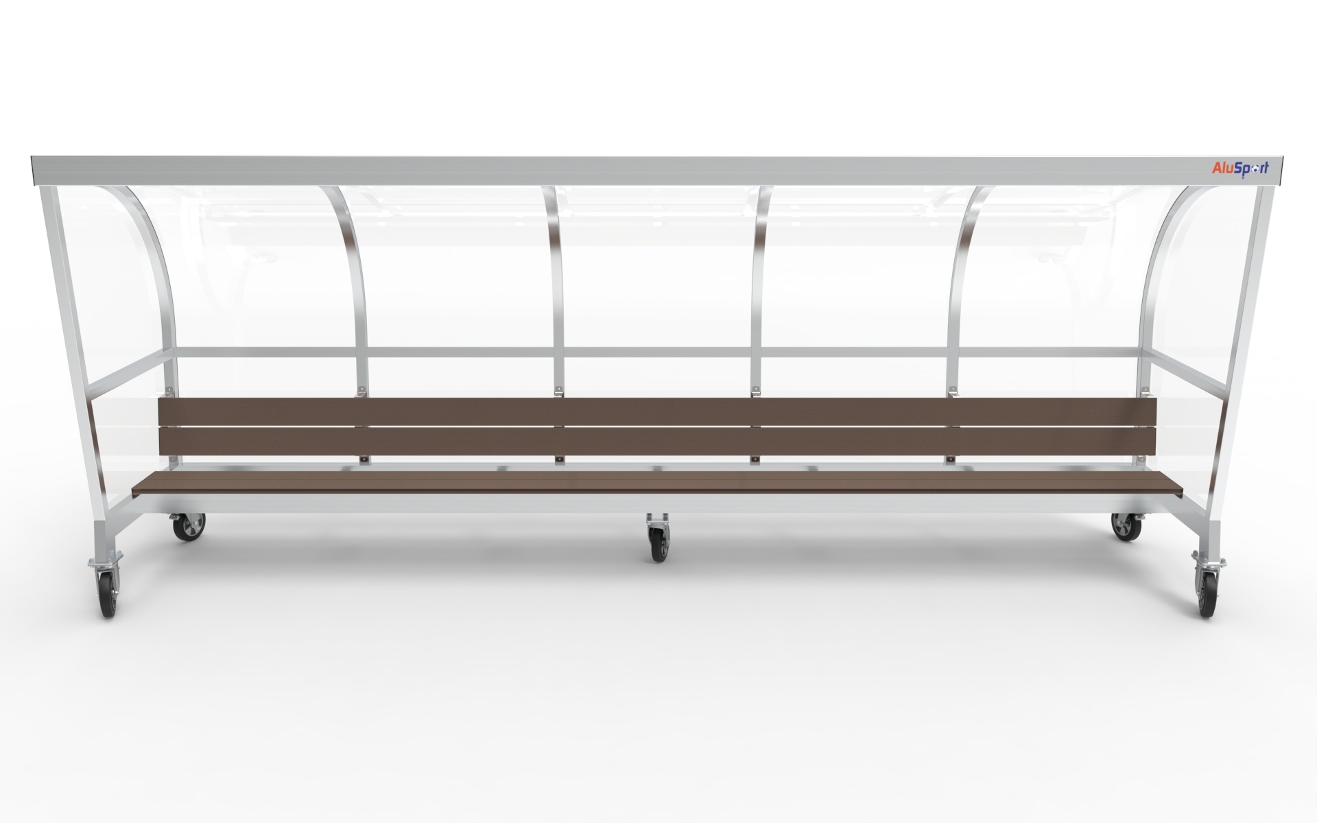 Verplaatsbare Dug-out 5m x 2m met banken