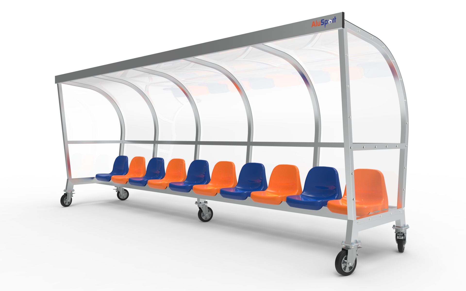 Verplaatsbare Dug-out 5 meter - 10 personen Kuipzitjes