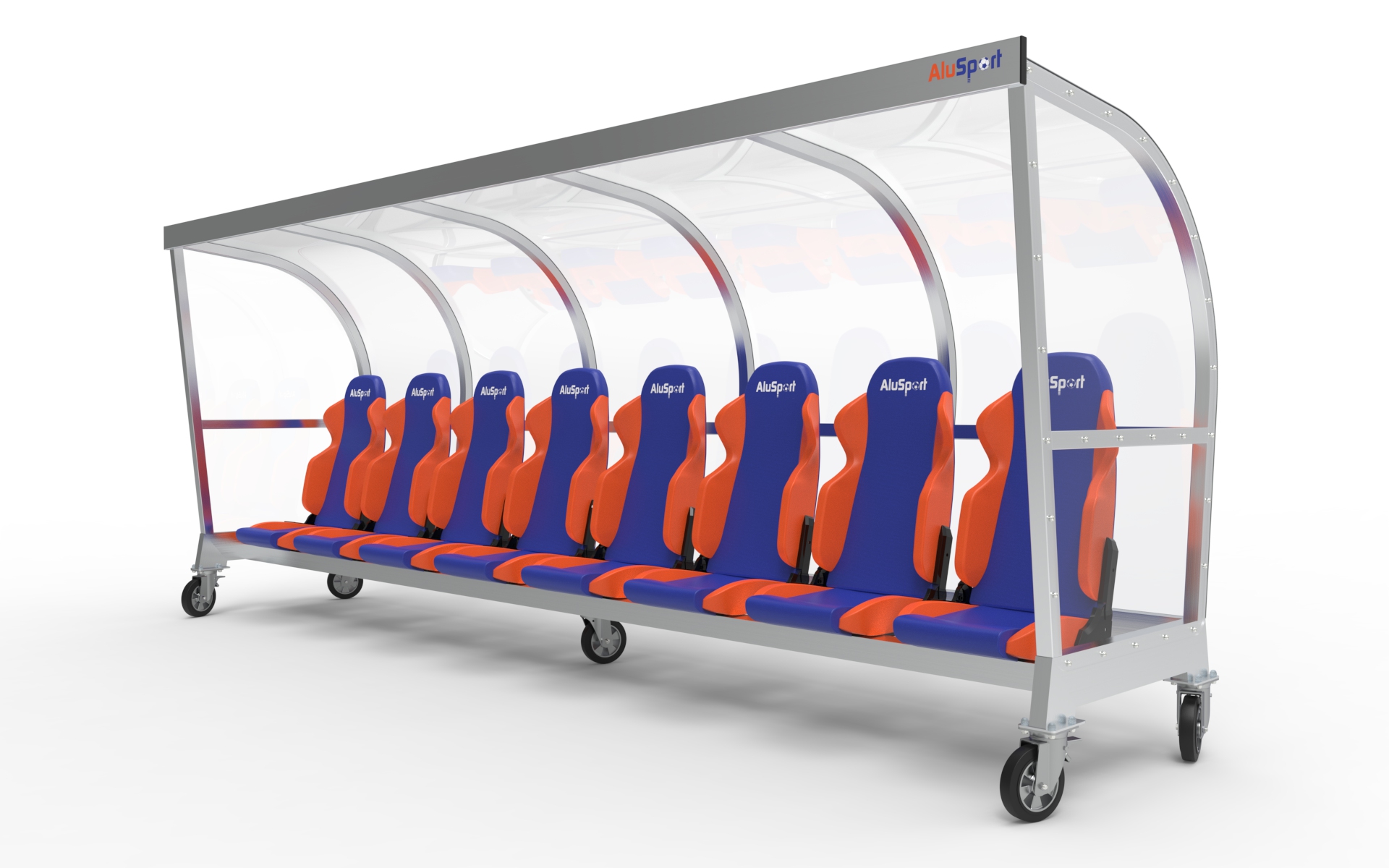 Verplaatsbare Dug-out 5m voor 8 personen met luxe Sport Stoelen