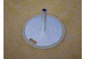 Plaque de base Hall avec bord de protection en caoutchouc